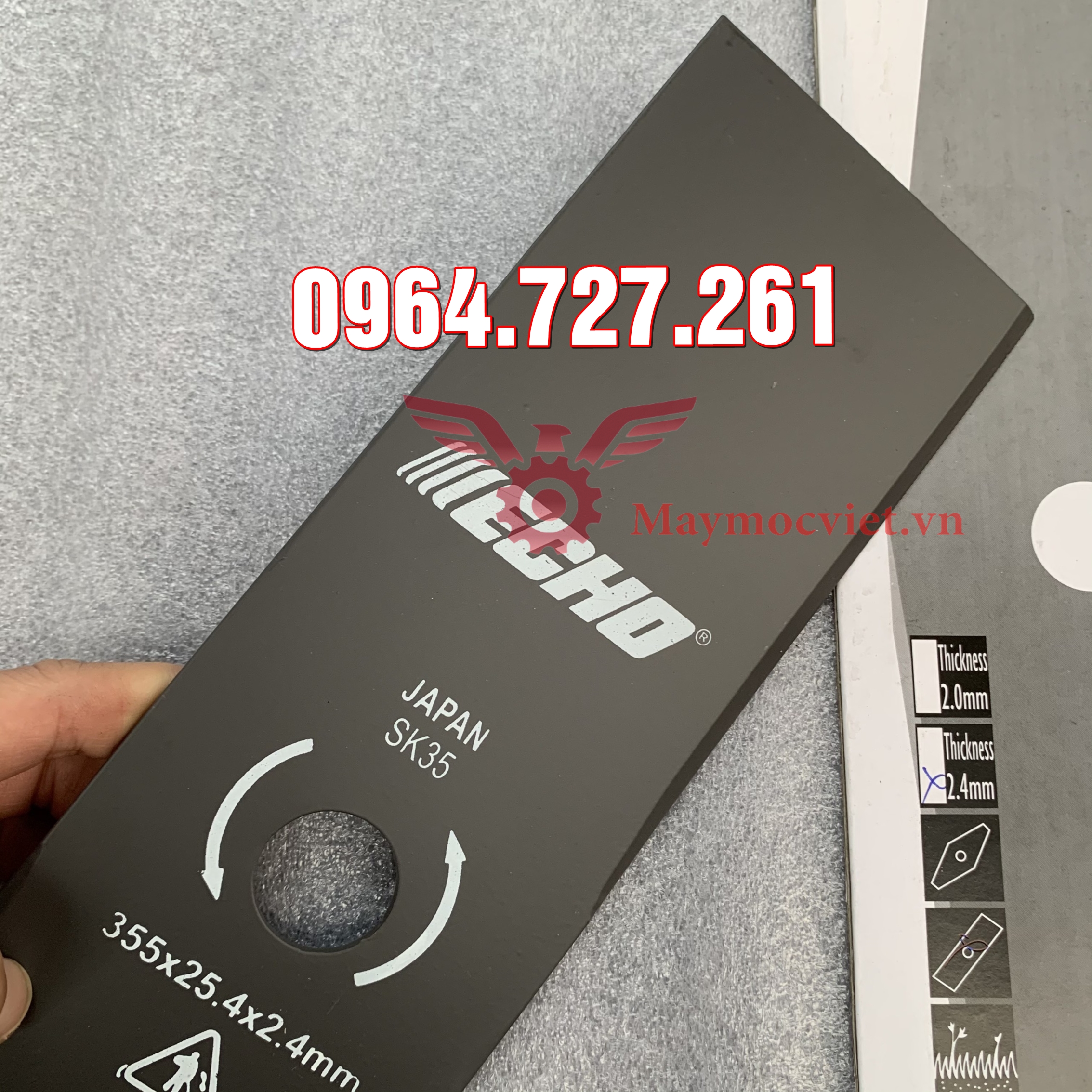 Lưỡi cắt cỏ Echo chuẩn Nhật lưỡi vuông dày