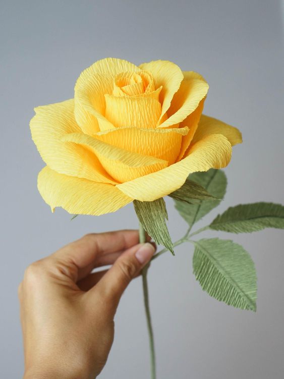 Giấy Nhún, giấy nhăn làm hoa
