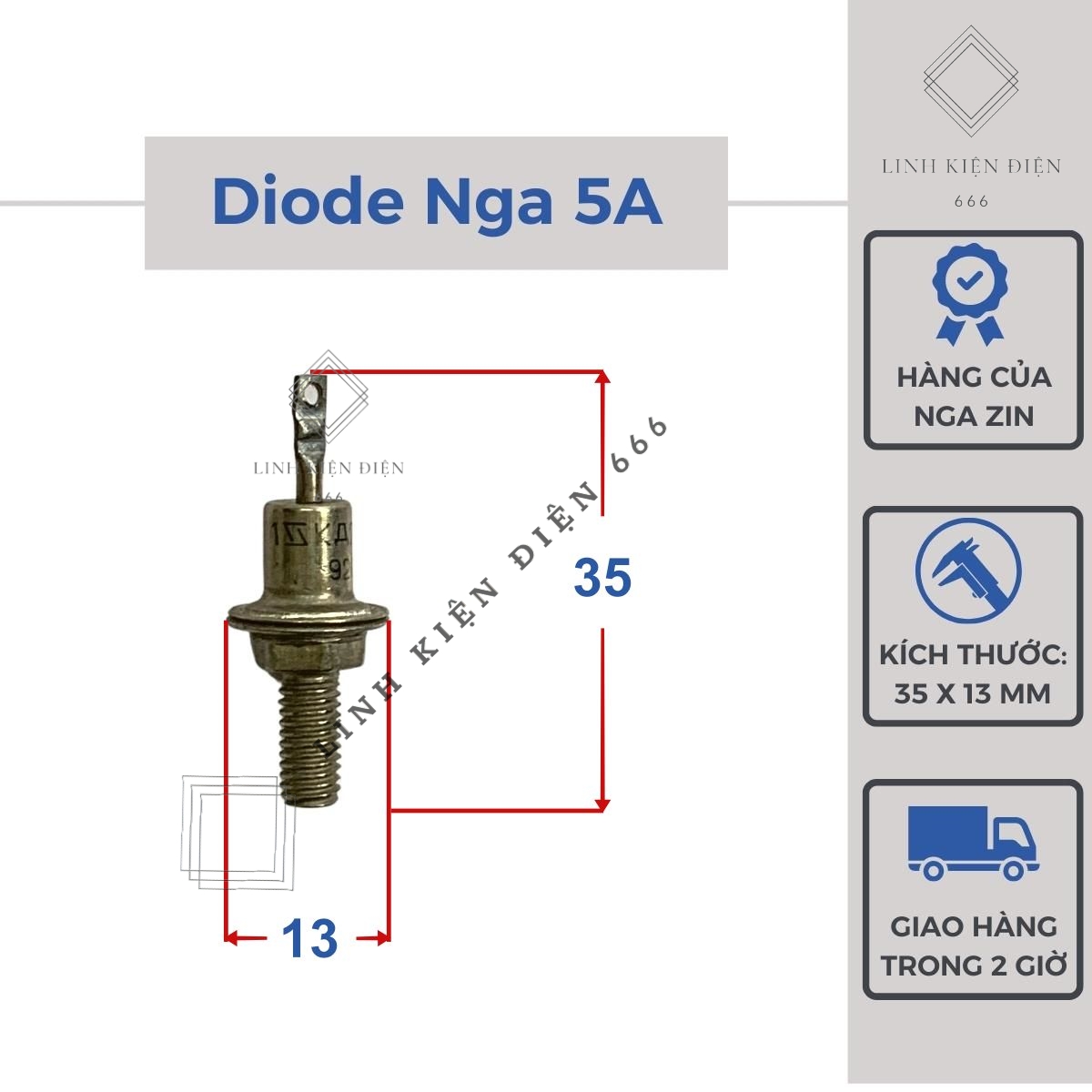 Diot Nga 5A Diode Hàng Zin Đi Ốt Điốt Xịn