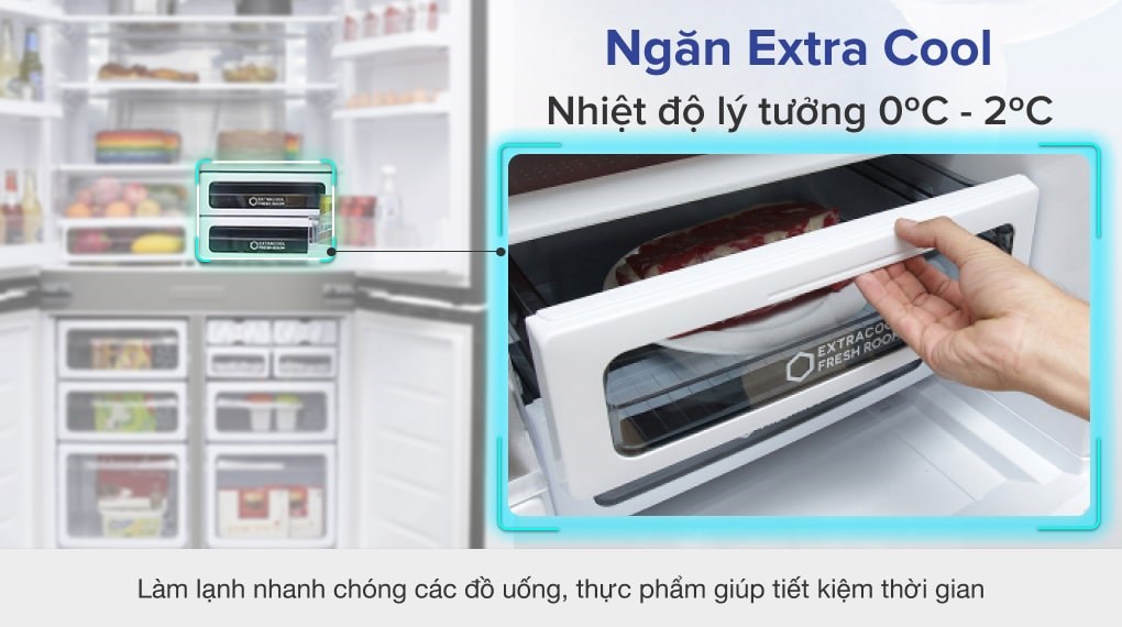 [Trả góp 0%]Tủ lạnh Sharp Inverter 605 lít SJ-FX680V-ST (Giá áp dụng giao tại HN, HCM& các tỉnh liên hệ shop)