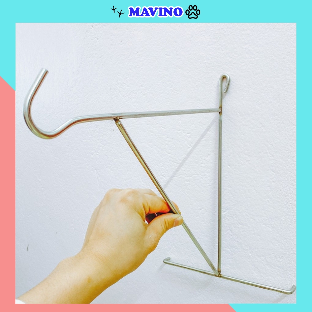 Móc treo tường lồng chim chữ A chất liệu inox cứng cáp cao cấp giá rẻ