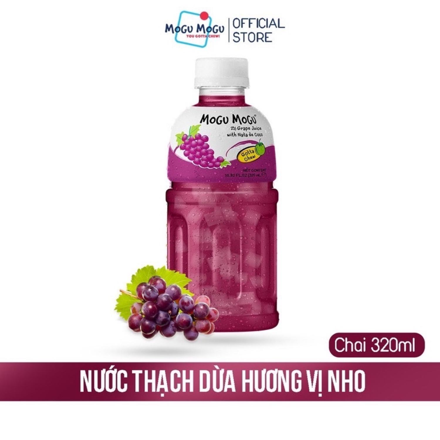 Nước Uống Mogu Mogu 8 Vị (Thùng 24 Chai X 320ml)