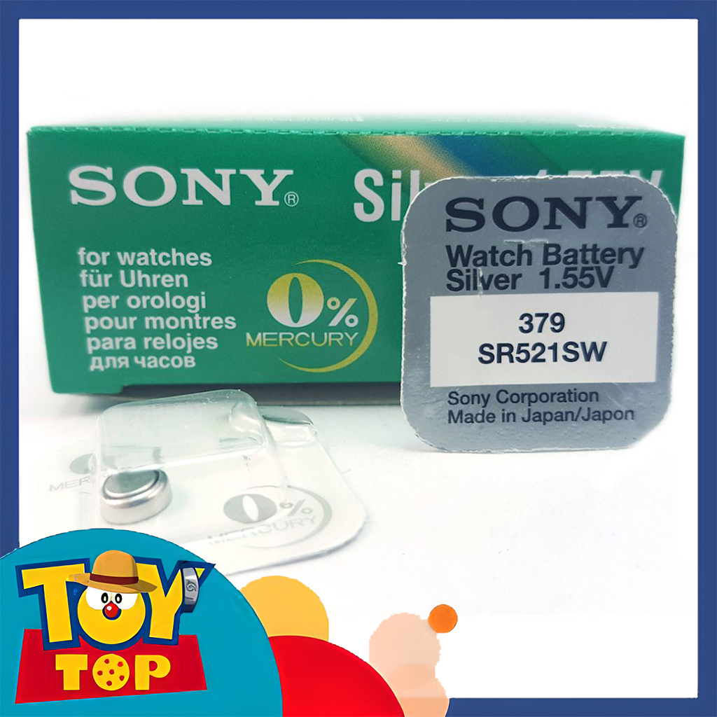 Lẻ vỉ 1 viên pin đồng hồ sony 379 sr521sw 1.55v pin cúc áo