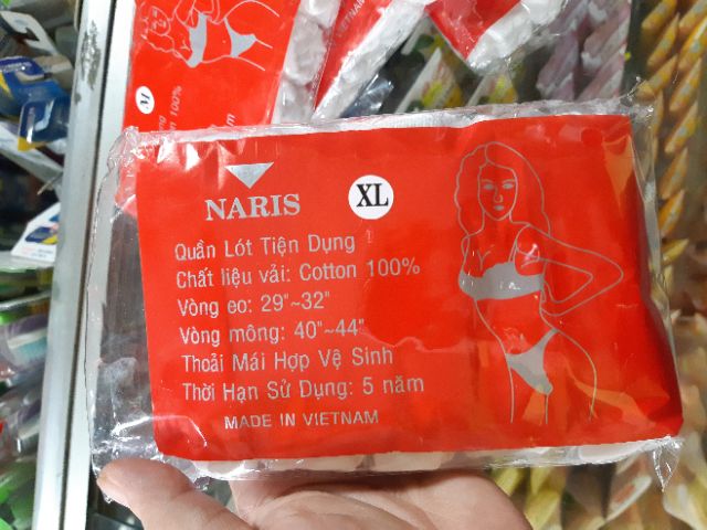 [HCM]Gói 6 quần lót giấy Naris