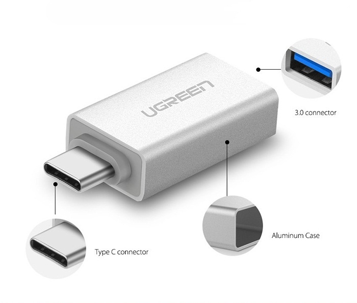 Đầu chuyển USB Type-C to USB 3.0 (OTG) Ugreen 30155