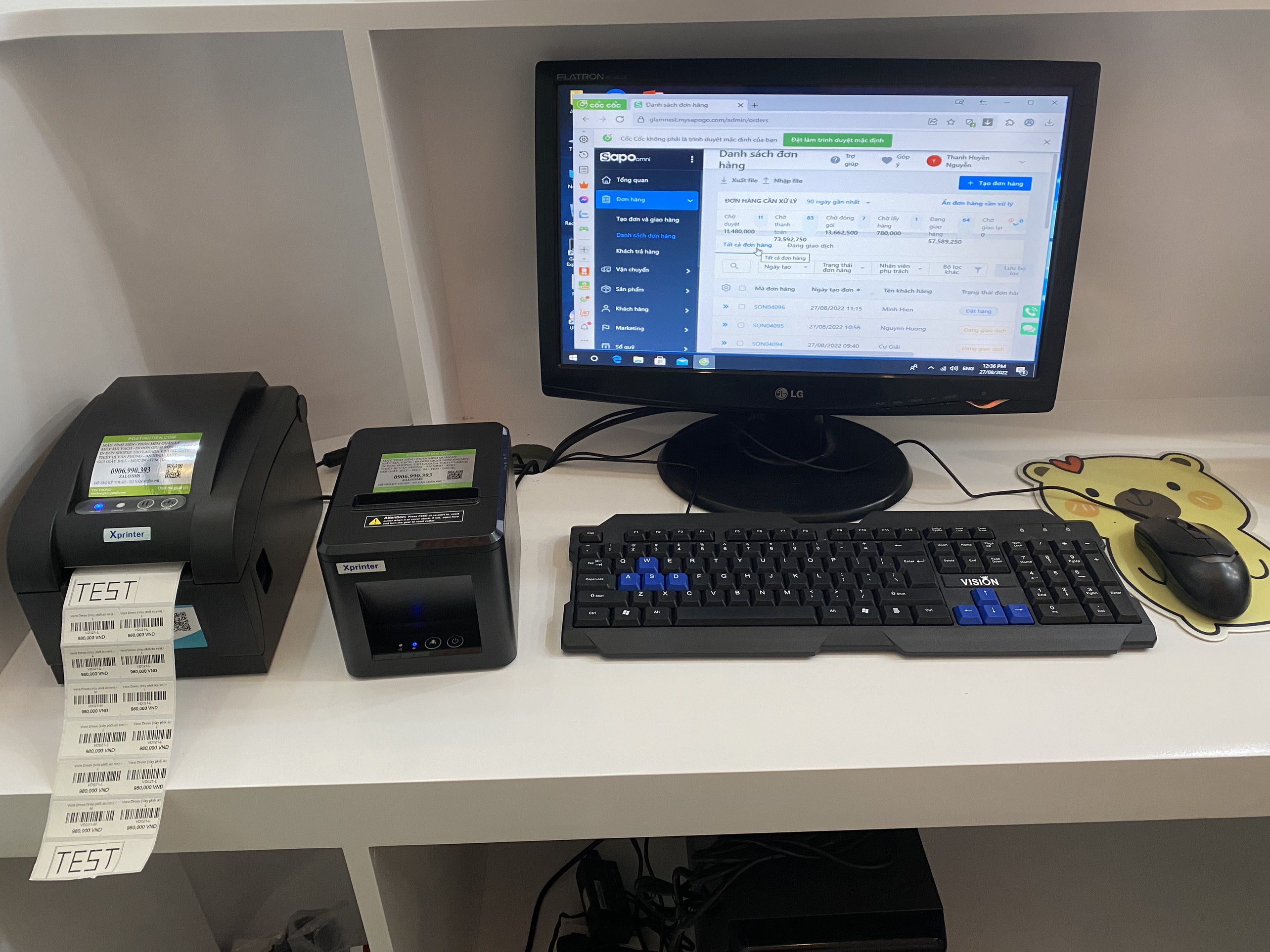 Máy In Mã Vạch XPrinter XP 350B Phần mềm kioviet