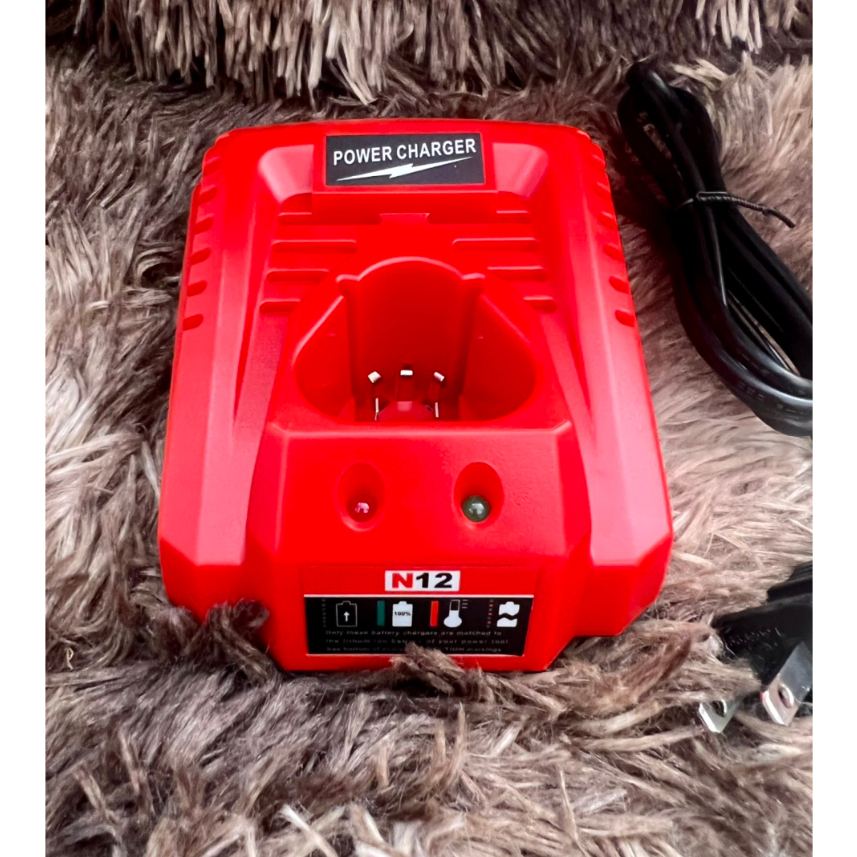Sạc milwaukee n12, sạc pin nhận zin 10.8v - 12v li-ion.