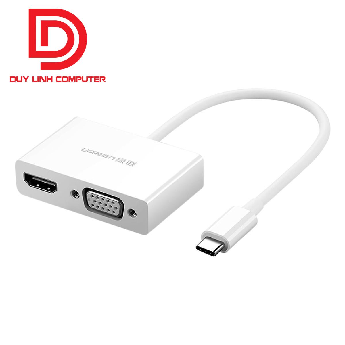 Cáp chuyển USB Type C To HDMI và VGA  Ugreen 30843