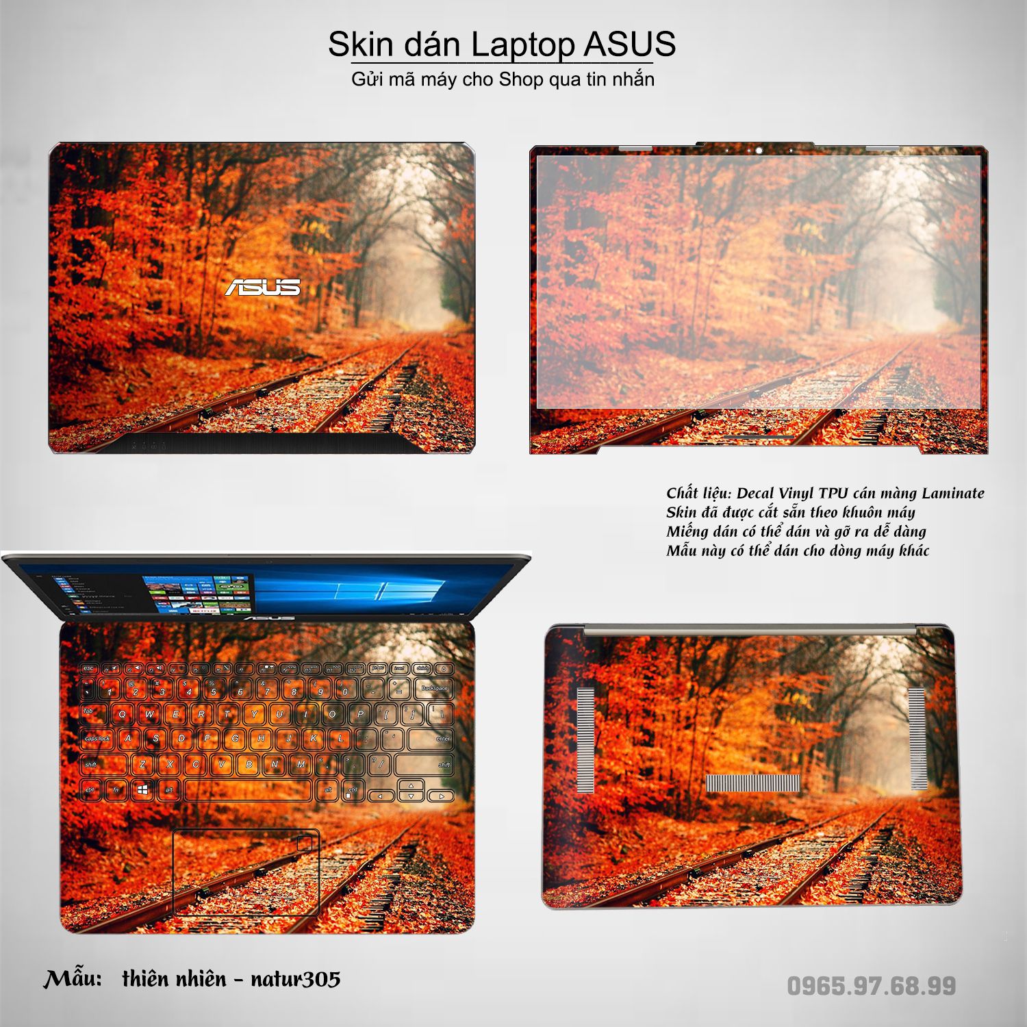 Decal Skin dán Laptop Asus mẫu thiên nhiên