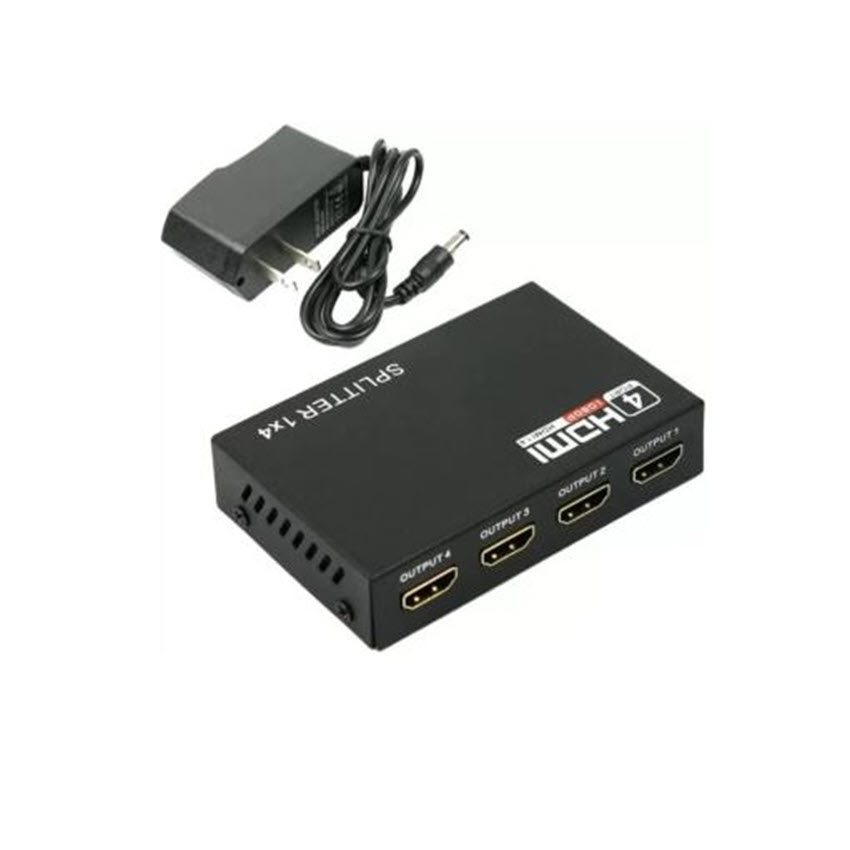 Bộ chia cổng HDMI 1 ra 4 màu đen