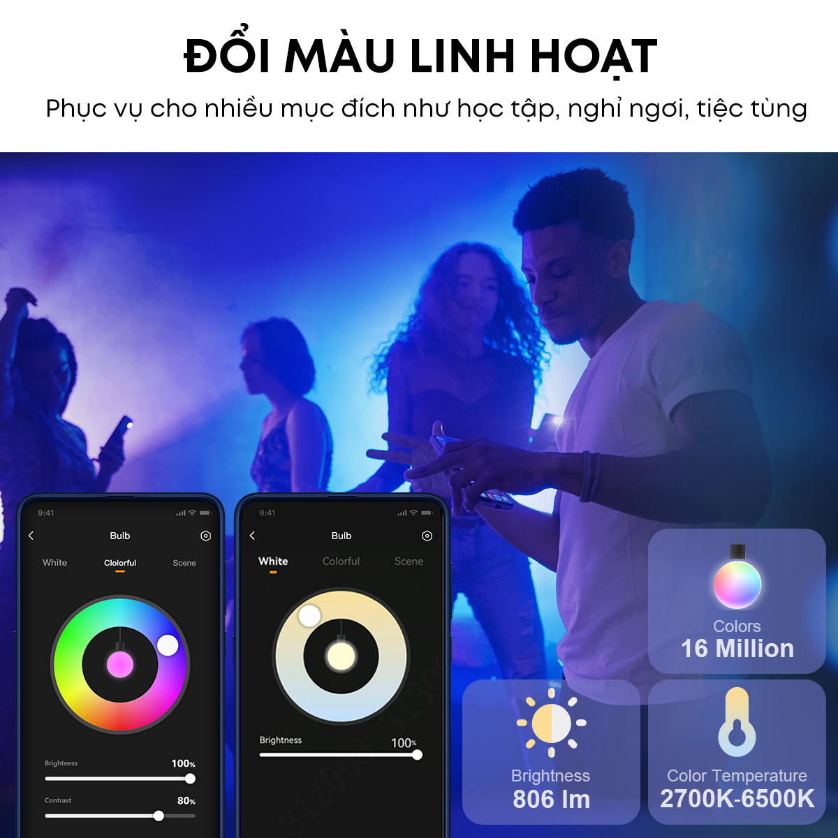 Bóng đèn Imou màu thông minh B5-E27