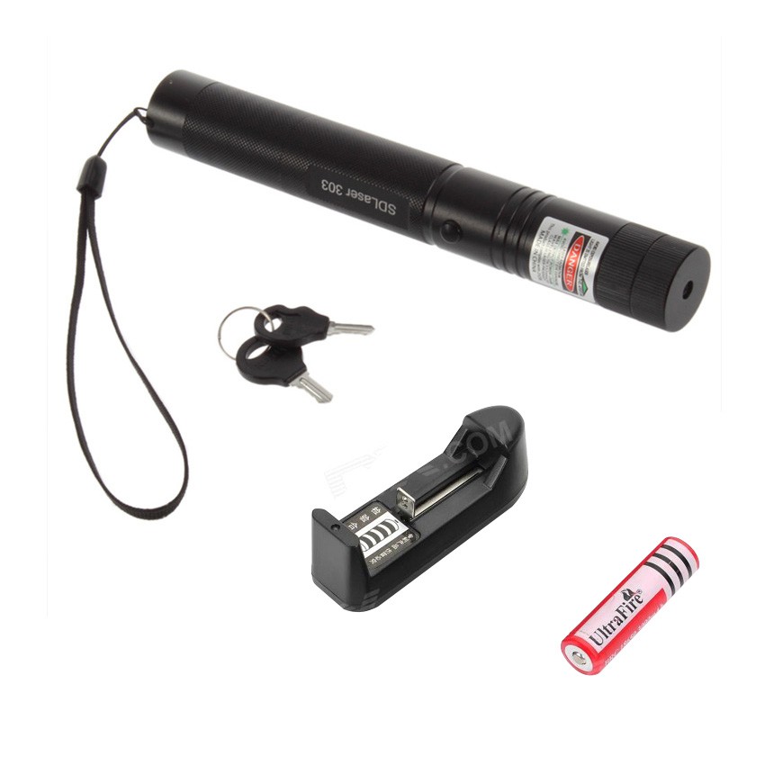 [HCM]Đèn pin chiếu tia Laser 303 tia xanh