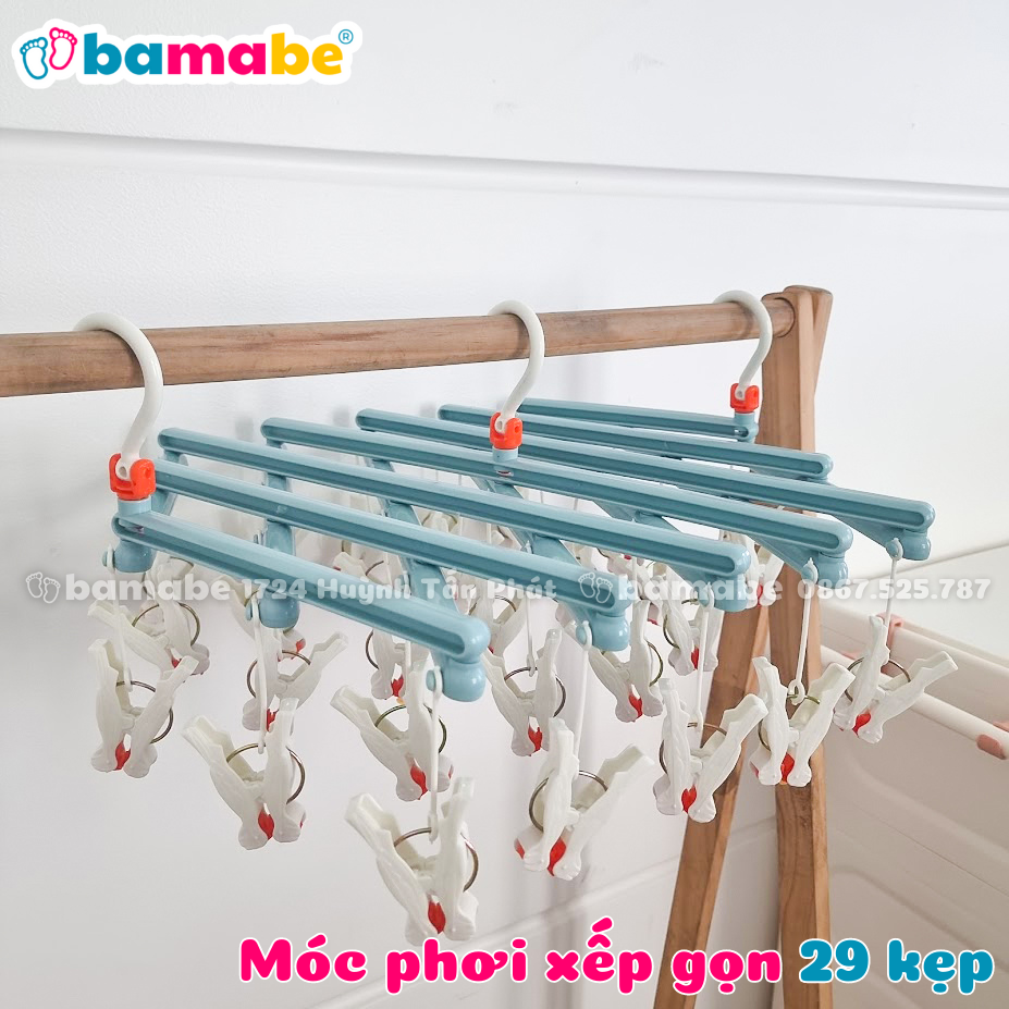 [HCM]Móc Phơi Quần Áo Xếp Gọn 29 Kẹp
