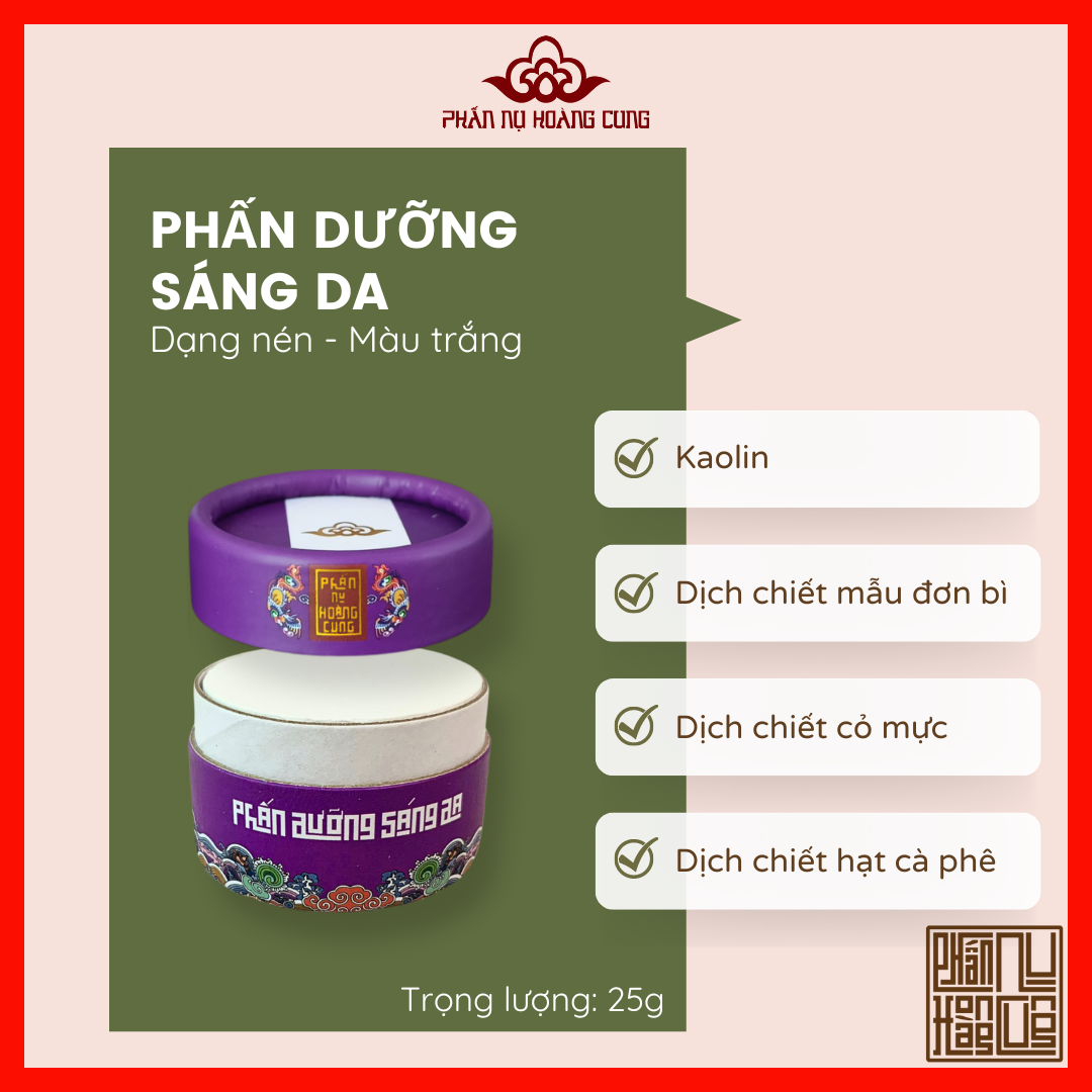 Phấn Dưỡng Sáng Da, Phấn Nụ Hoàng Cung - Dạng Nén 25g