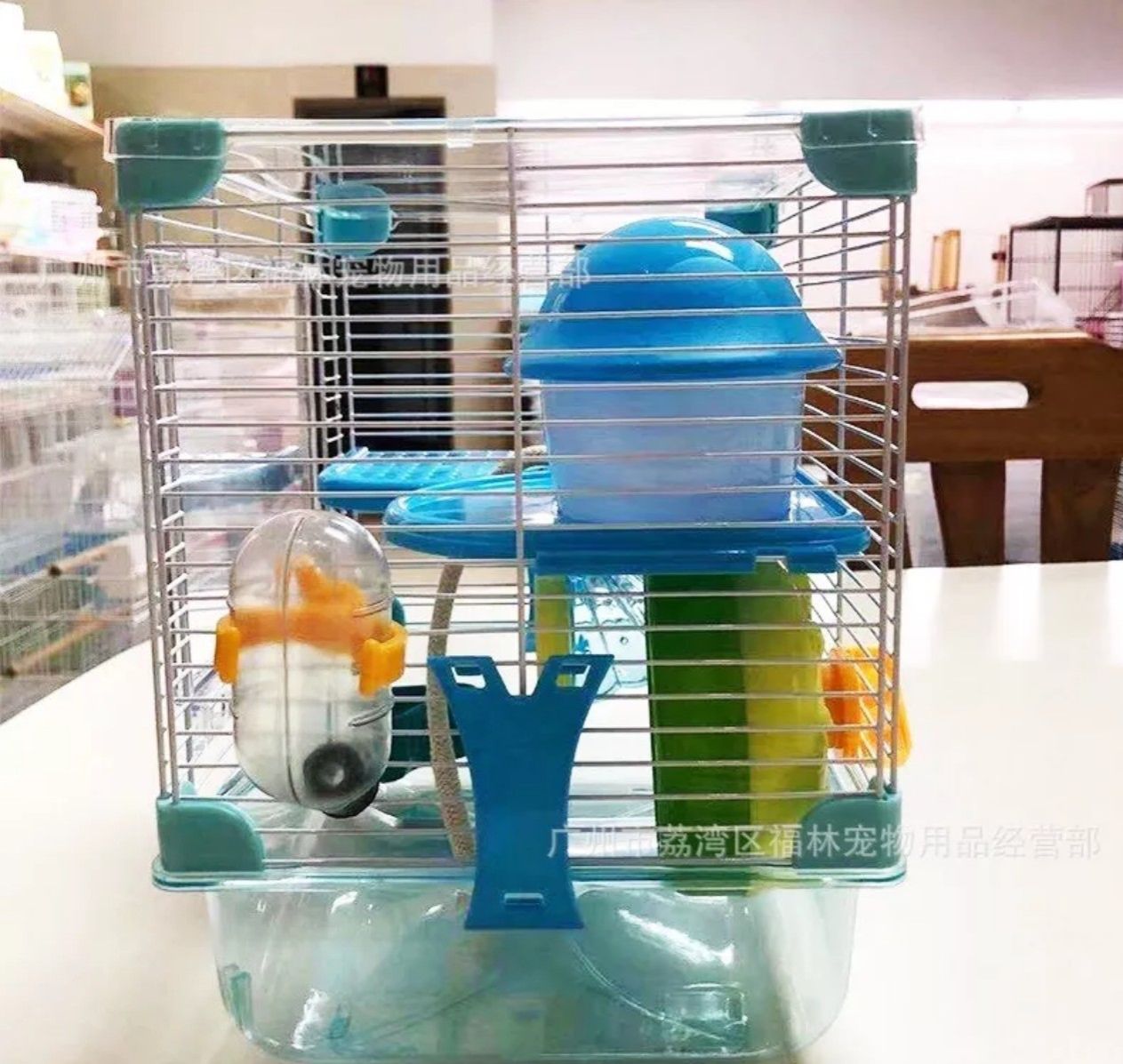 Sports mushroom cage. Hamster cage. authentic full box