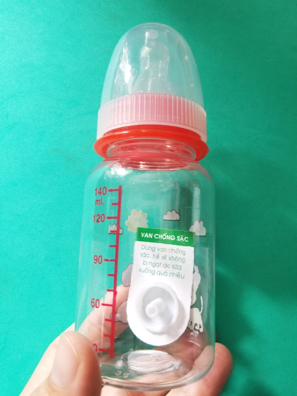 Bình uống sữa có van chống sặc 140ml