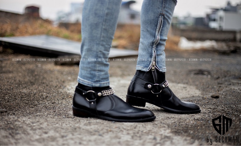 Giày nam Harness Boots kiểu dáng đường phố Hót Nhất.