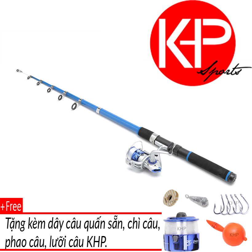 [HCM]Bộ cần câu KHP 2m4 New Máy 3000