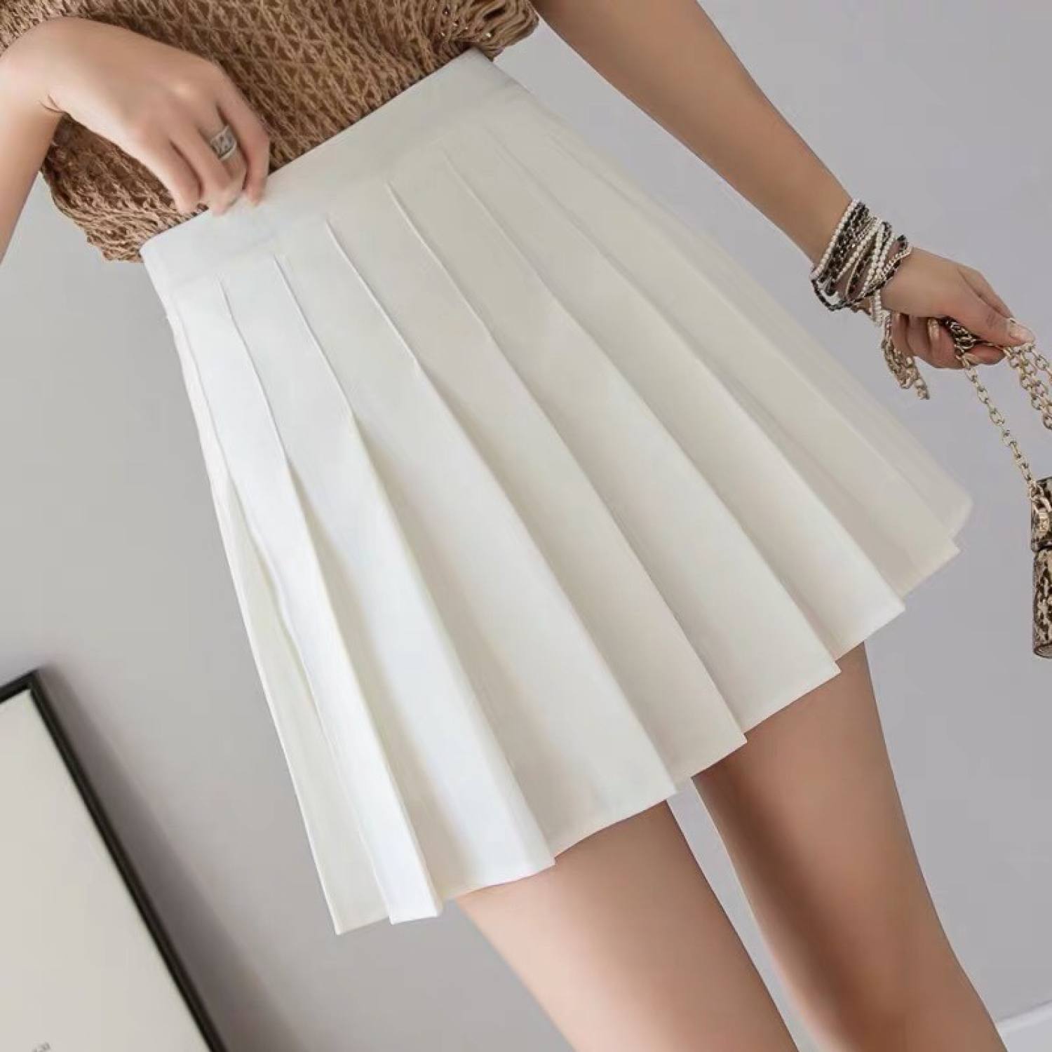 Chân váy ngắn kẻ caro dáng xoè xếp ly tennis, chân váy ngắn xếp ly tennis xòe kẻ caro nhiều màu hàng Quảng Châu lᴏại 1