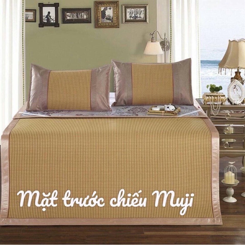 Chiếu Lụa Điều Hoà MUJI 1m6 x 2m ( tặng kèm 2 vỏ gối)