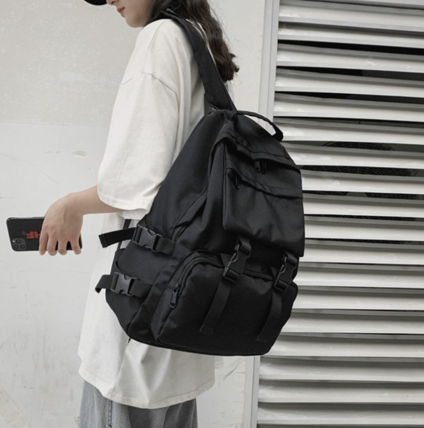 Balo Ulzzang BASIC, cặp ba lô dành cho nam nữ chống nước