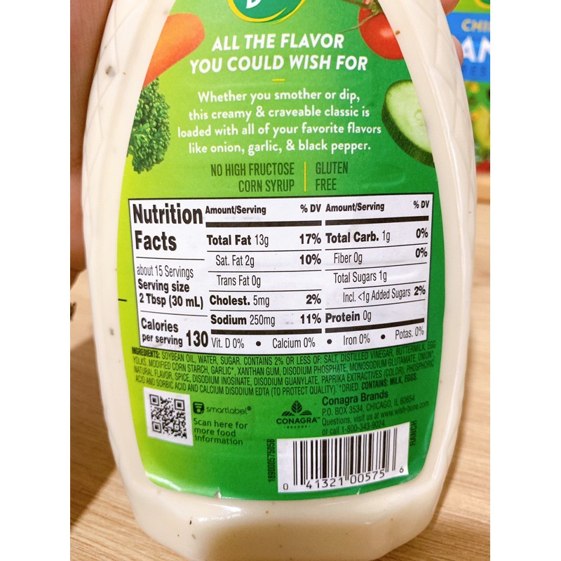 Sốt trộn salad, sốt chấm rau củ thịt nướng Wish-Bone ( keto, eat clean)