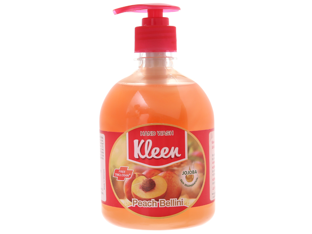 [HCM]Nước rửa tay diệt khuẩn Kleen 500ml - Đào