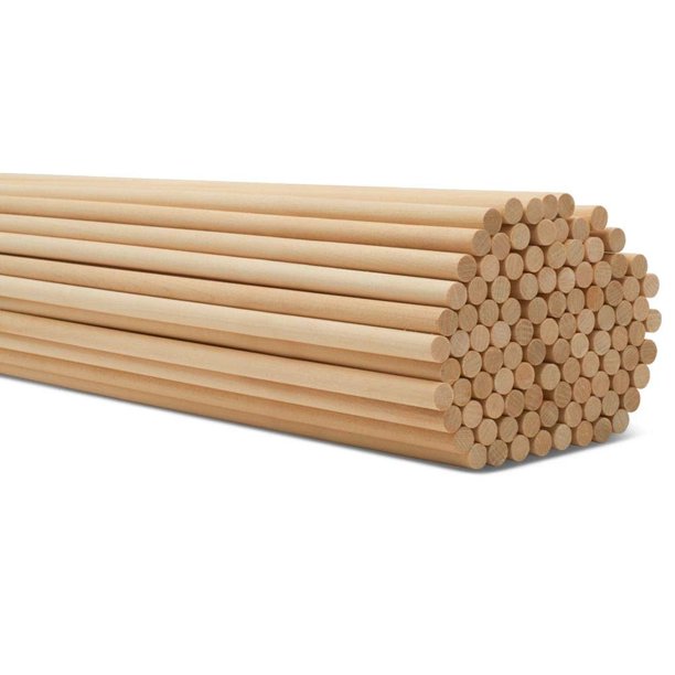 Thanh gỗ thông tròn dài 30cm (phi 8,10,12, 20, 25, 30mm) làm macrame