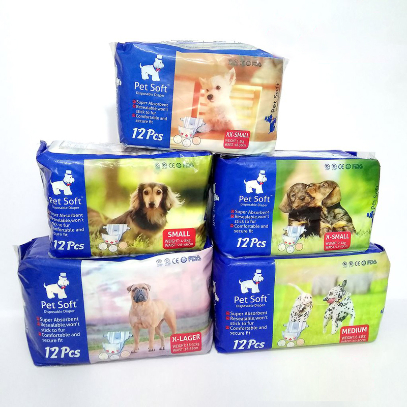Bỉm vệ sinh cho chó đực Pet Soft 12 chiếc size S (4-8kg)