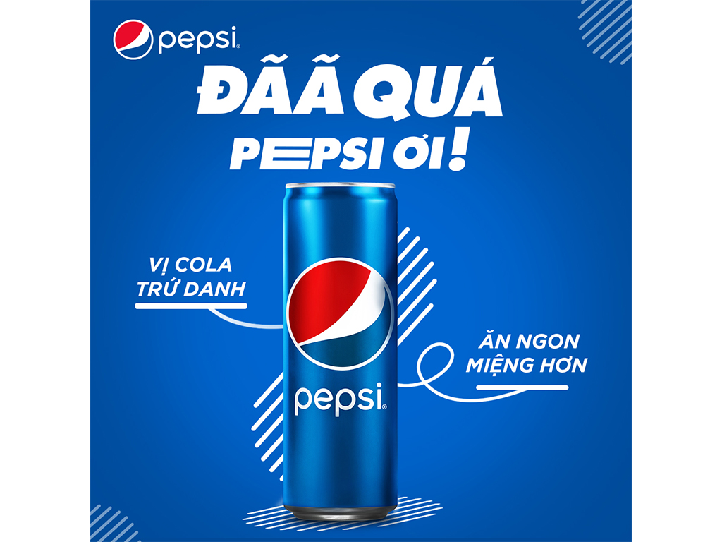 Lốc 6 lon nước ngọt Pepsi 320ml