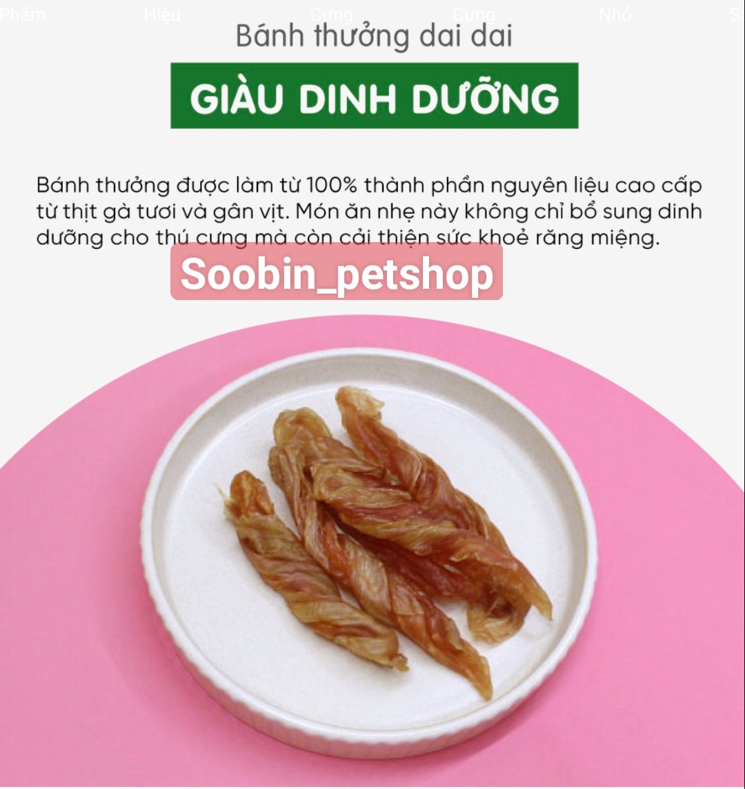 Snack Natural Core THỊT CUỘN GÂN VỊT cho chó