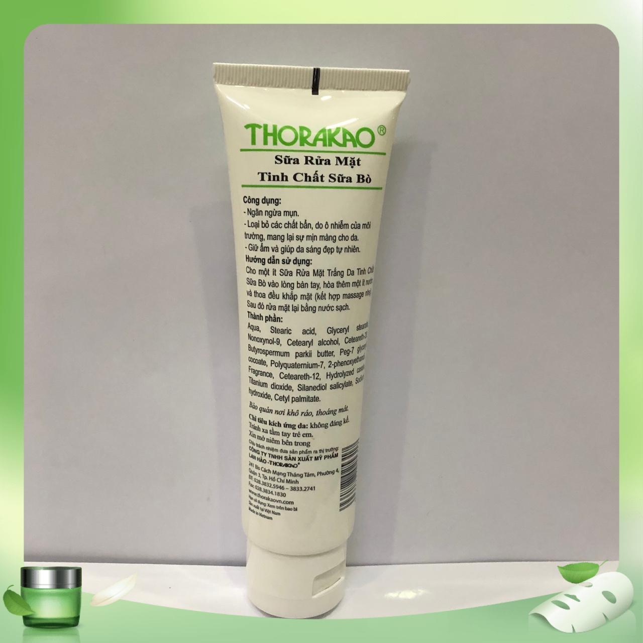 Sữa rửa mặt tinh chất sữa bò 120g thorakao