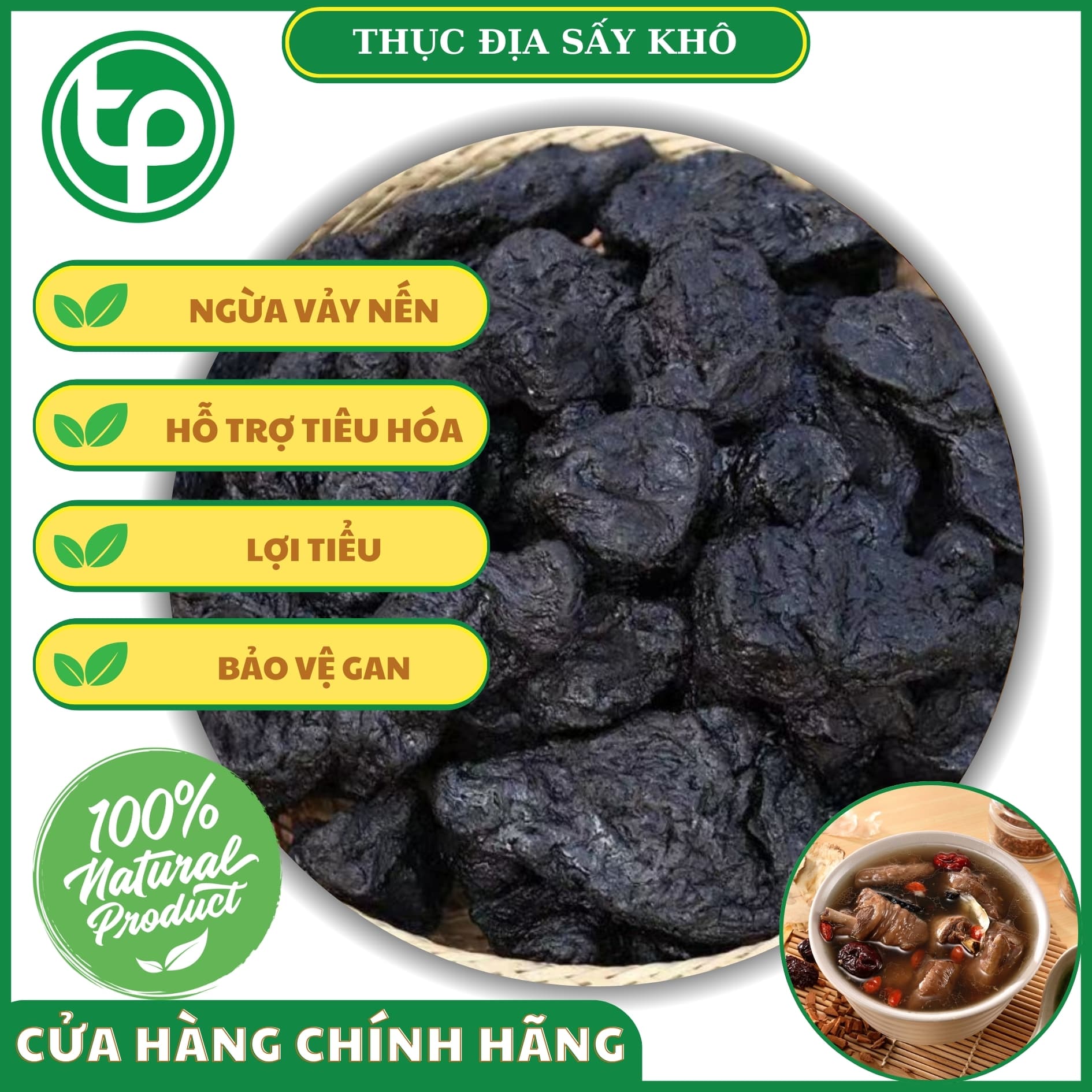 Thục địa khô 100g - Thảo Dược Tấn Phát