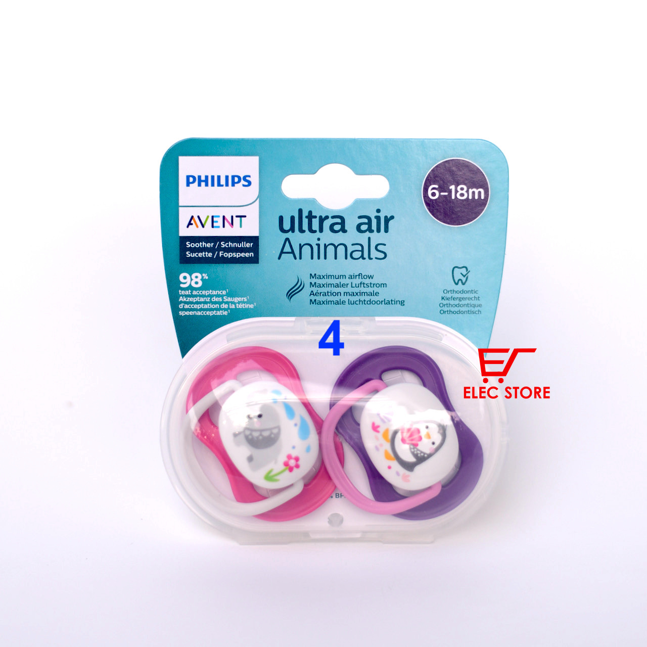 [Mới] Ty ngậm Ultra Air Animals Philips AVENT