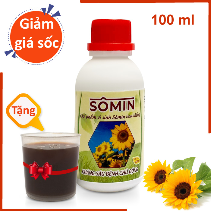 [HCM]Chế phẩm vi sinh Sômin hoa kiểng 100ml - Tặng cốc đo