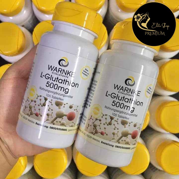 Viên uống trắng da Warnke L-Glutathione 500mg, hộp 100 viên hàng Đức