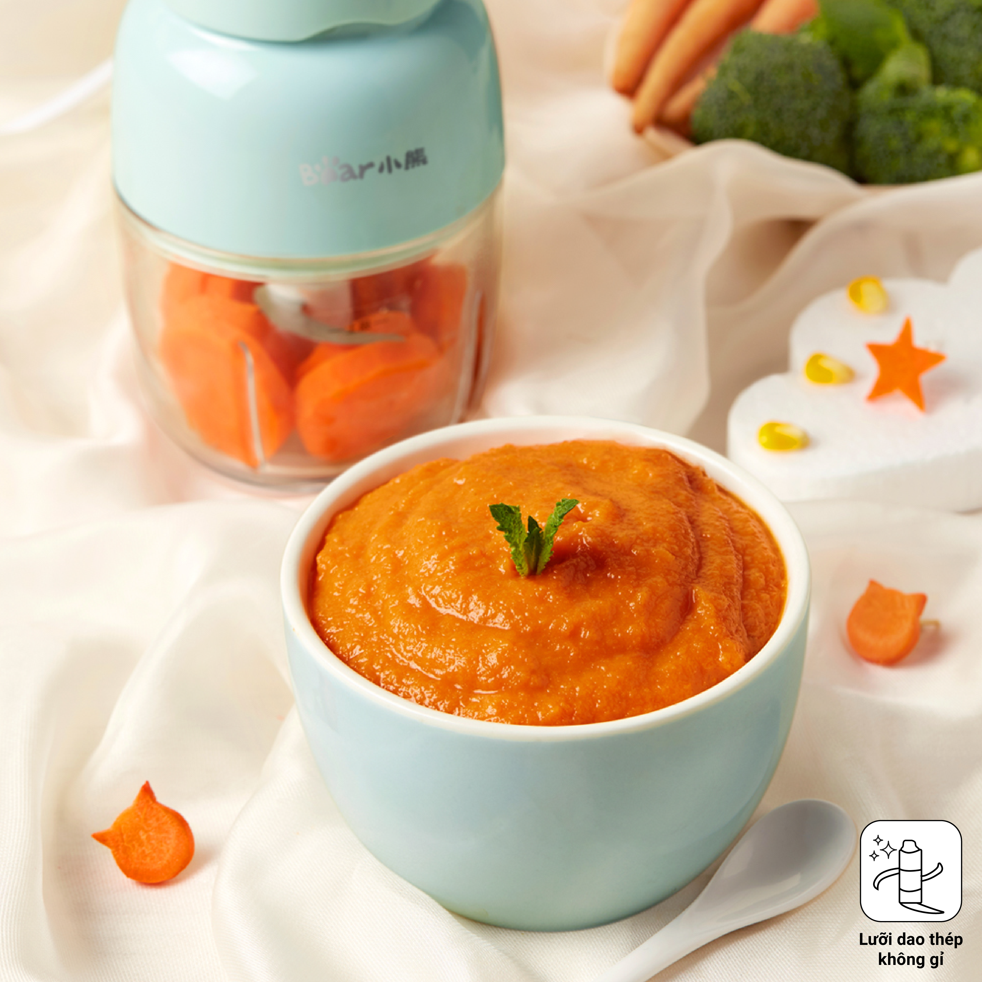 Máy xay thực phẩm mini Bear QSJ-B01P1