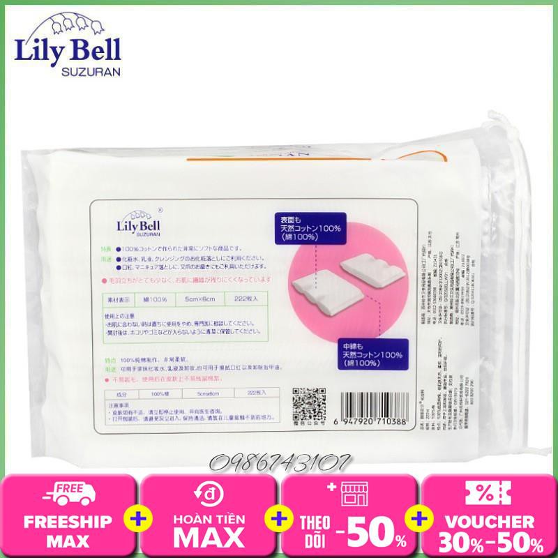 Bông tẩy trang Lily Bell 222 miếng