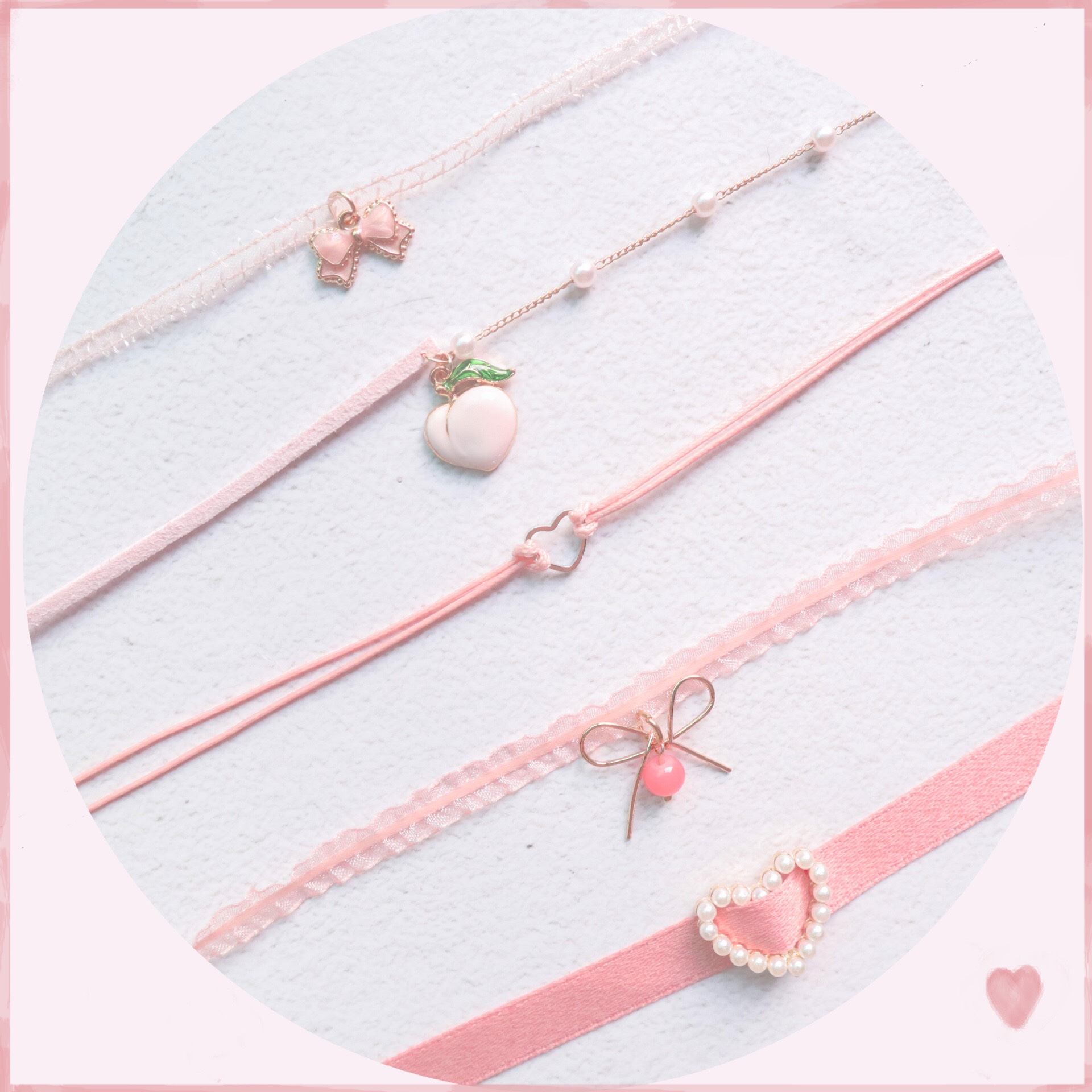 Chocker xinh BST màu hồng A-ck66-70 Mayconner
