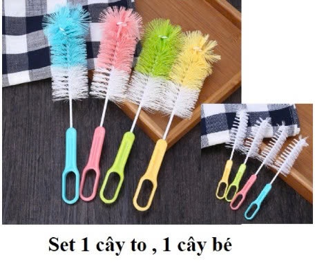 Water bottle cleaner brush, 3 PCs milk bottle cleaning tool 360 degree rotating silicone milk bottle brush, super clean portable safe for baby-kichicachi