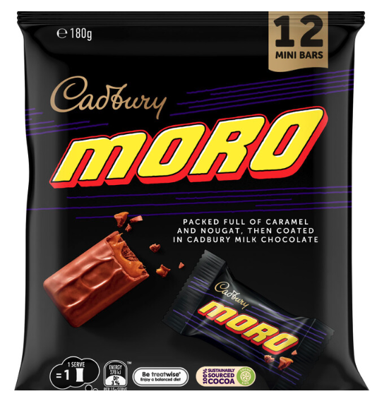 TÚI 5 - 12 THANH SOCOLA Cadbury Caramilk / Twirl Bites / Moro Sharepack / Crunchie Bites / Crunchie ALL BLACKS