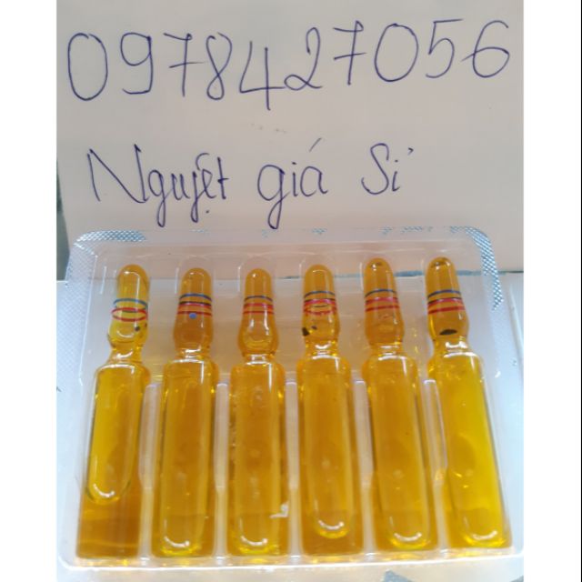 Ống vitamin nước vàng trắng da pha kem