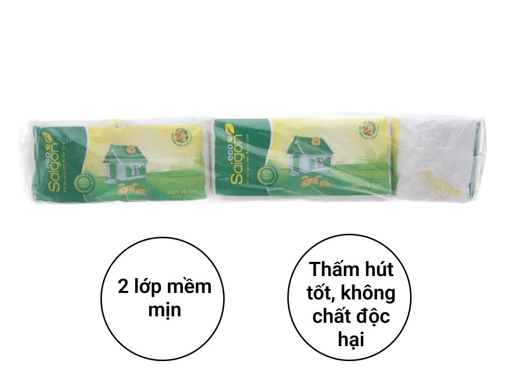 HA NOI  10 cuộn giấy vệ sinh Saigon Eco 2 lớp