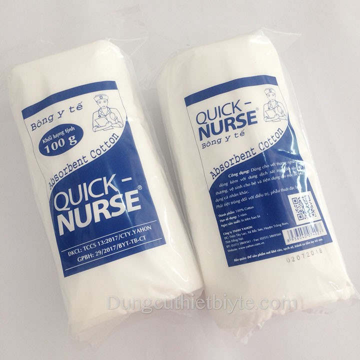 Bông y tế Quick Nurse gói 100g