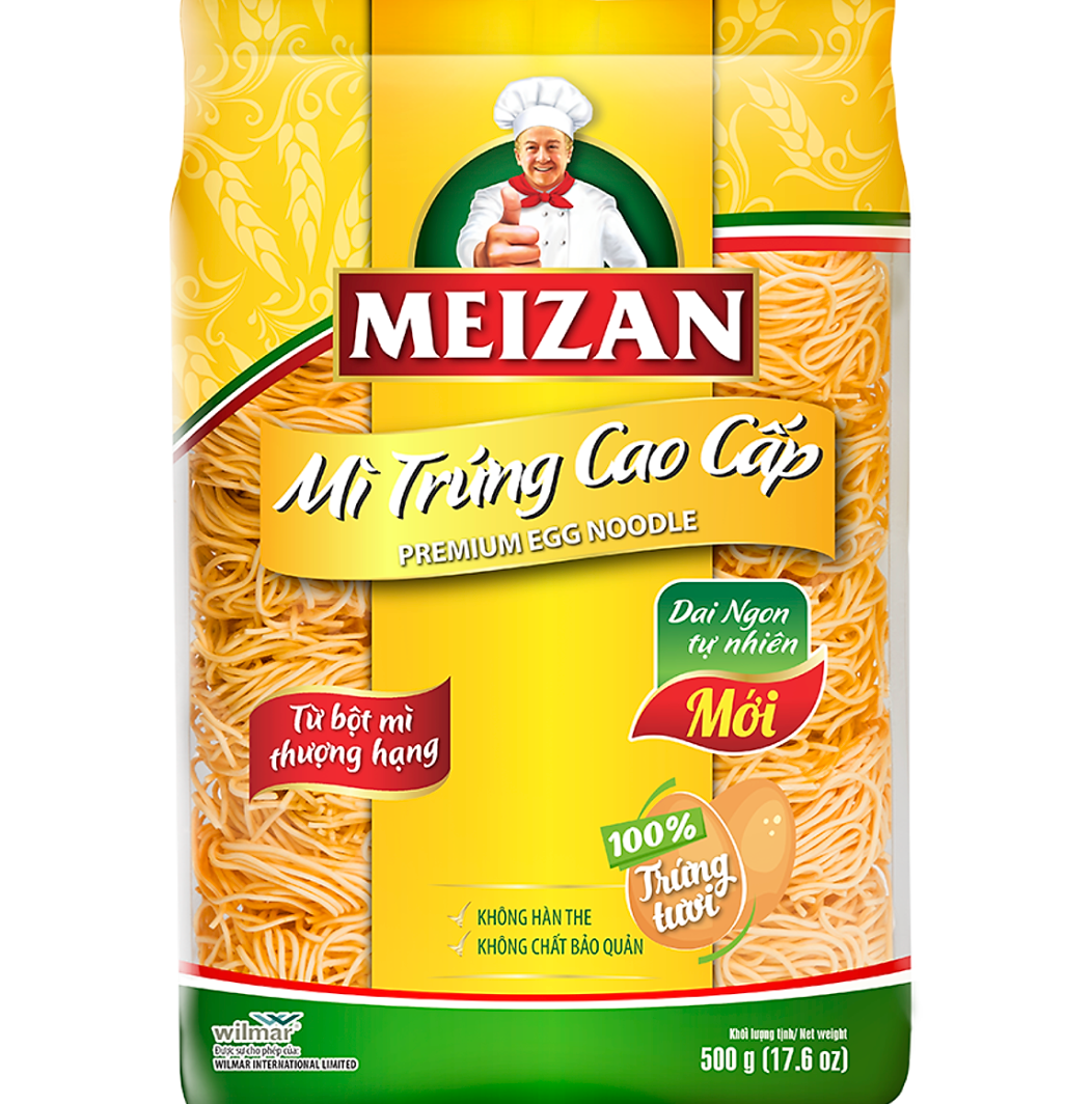 Mì trứng cao cấp Meizan, gói 500gr