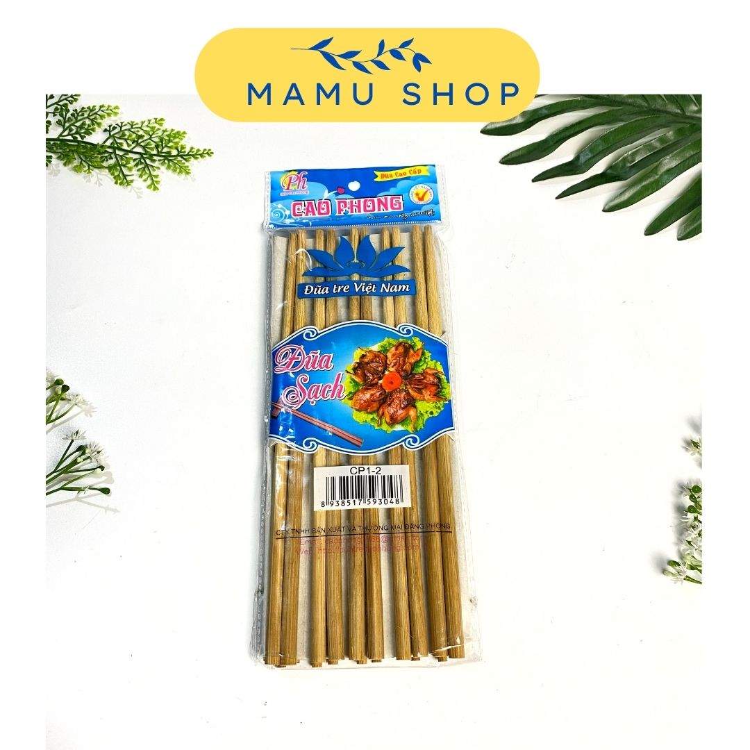 Đũa ăn cơm đũa gỗ tre thường Mamu shop M169