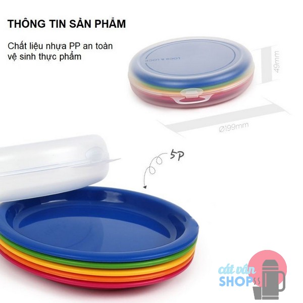 Bộ 5 đĩa màu Rainbow Lock&Lock 5P - HPP513S5