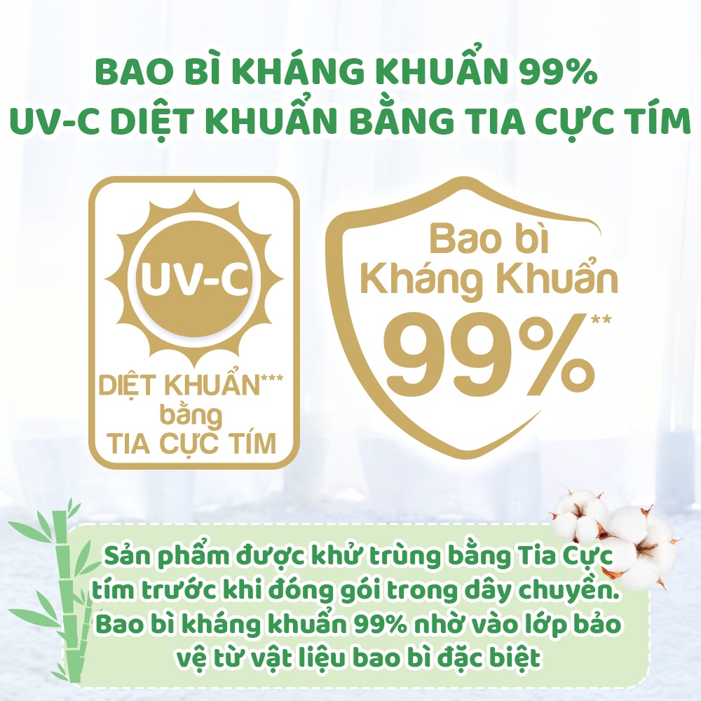 Tã/bỉm dán Molfix Thiên nhiên Super Jumbo M (6kg - 11kg) - Gói 76+8 miếng