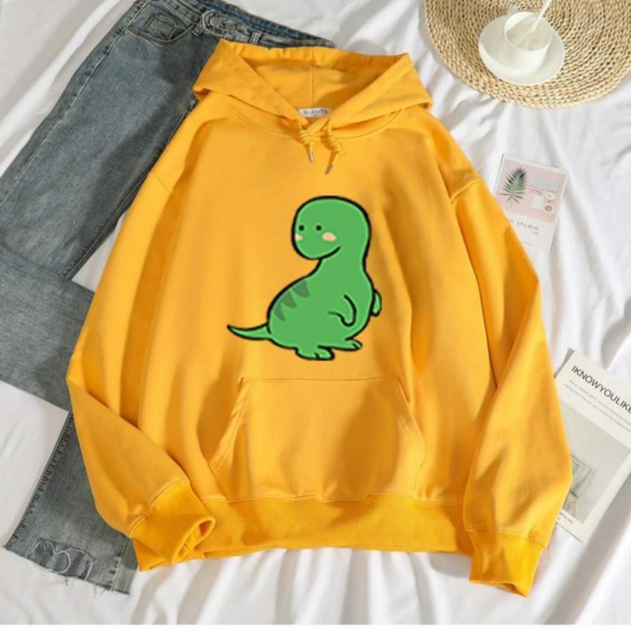 Áo hoodie in hình khủng long siêu cute