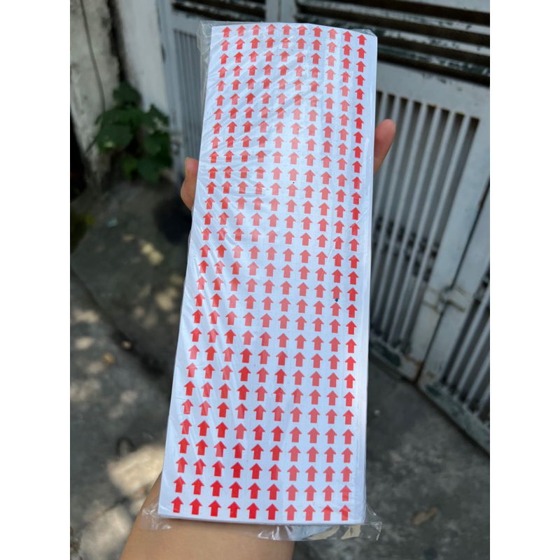 Combo 100 tờ mũi tên dán lỗi , nhãn dán mũi tên, Decal dán mũi tên báo lỗi sản phẩm